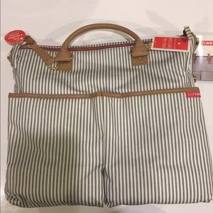 Skip Hop French stripe duo diaper bag